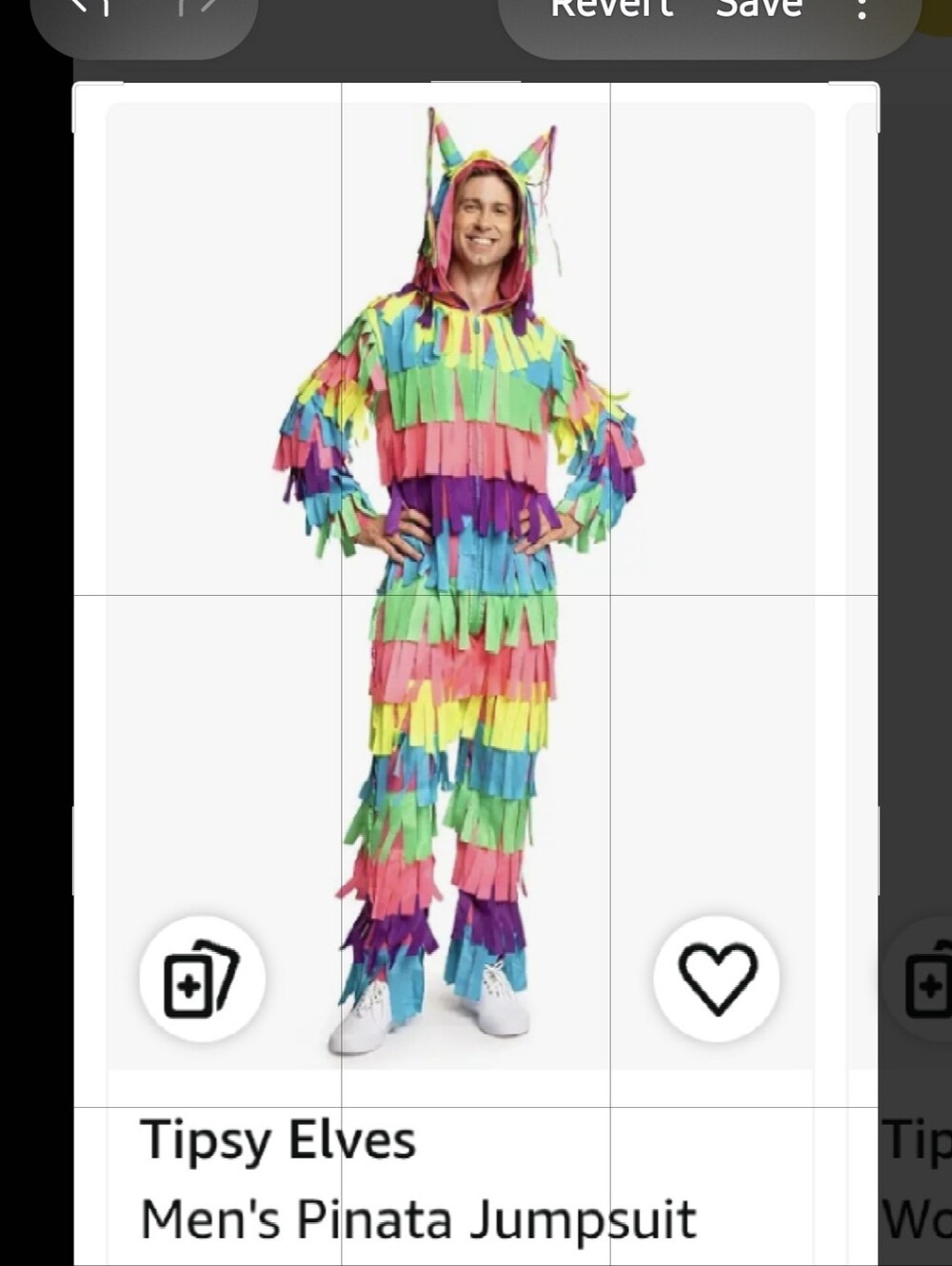 NWT Tipsyelves Unisex ADULT Pinata Costume With Attached Detailed Hood - Picture 3 of 4